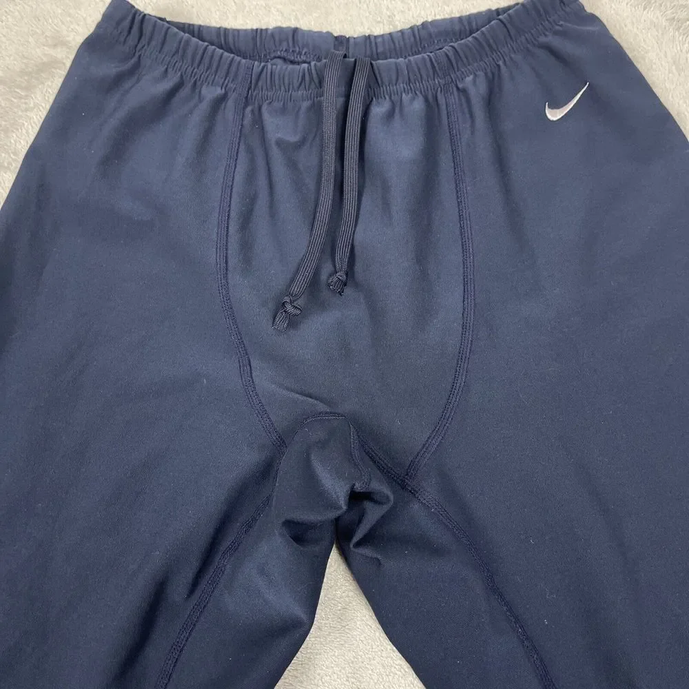 Nike Alpha Project Pants Womens Sz L Compression Blue Athletic Drawstring Tights